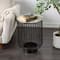 22" Black Aluminum Open Frame Wire Accent Table